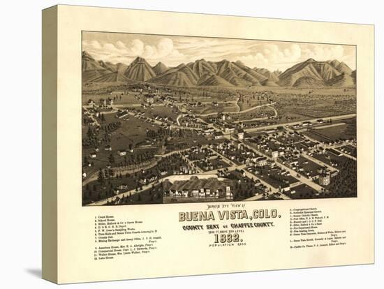 Colorado - Panoramic Map of Buena Vista-Lantern Press-Stretched Canvas