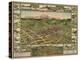 Colorado - Panoramic Map of Cripple Creek No. 2-Lantern Press-Stretched Canvas