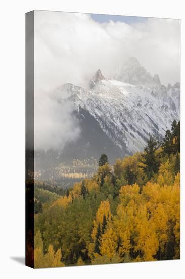 Colorado, Sneffels Range. Snow Clouds over Mt Sneffels at Sunset-Don Grall-Premier Image Canvas