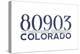 Colorado Springs, Colorado - 80903 Zip Code (Blue)-Lantern Press-Stretched Canvas