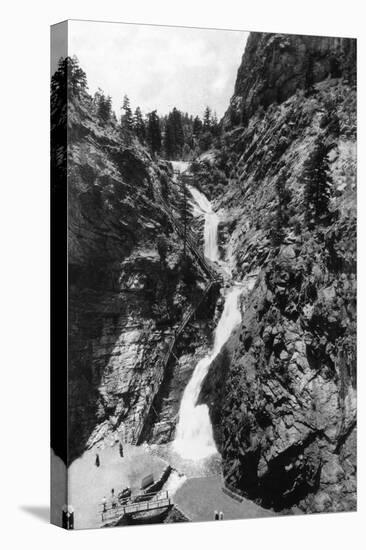 Colorado Springs, Colorado - View of Seven Falls in the South Cheyenne Canyon, c.1951-Lantern Press-Stretched Canvas