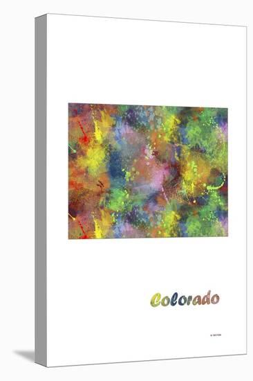 Colorado State Map 1-Marlene Watson-Premier Image Canvas