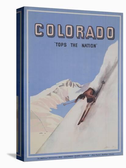 Colorado Tops the Nation Travel Poster-null-Premier Image Canvas