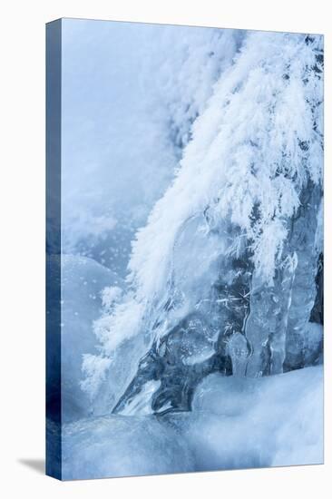 Colorado, Woodland Park. Ice and Frost Formation on Small Waterfall-Don Grall-Premier Image Canvas