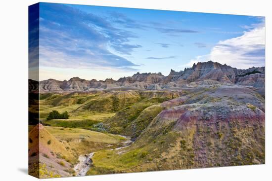 Colored Hills And Valleys, Badlands Loop Trail, Badlands National Park, South Dakota, Usa-Michel Hersen-Premier Image Canvas