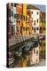 Colored House Facades Along a Canal, Burano Island, Venice, Veneto, Italy-Guy Thouvenin-Premier Image Canvas