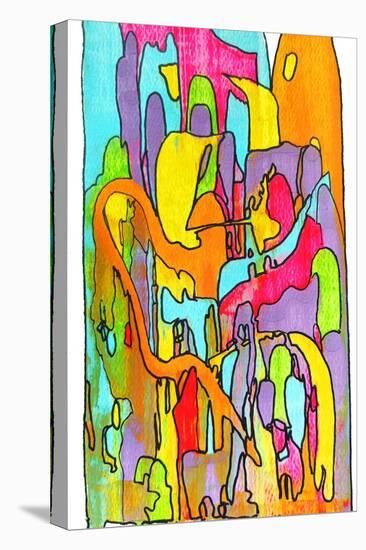 Colorful Abstract 64-Howie Green-Stretched Canvas