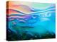 Colorful Abstract Background with Oil Drops on Water-Abstract Oil Work-Premier Image Canvas