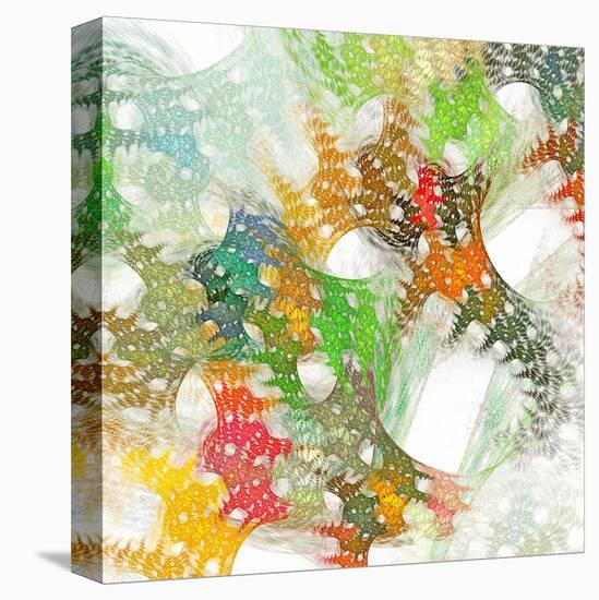 Colorful Abstract Lattice-null-Stretched Canvas