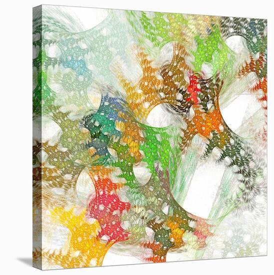 Colorful Abstract Lattice-null-Stretched Canvas