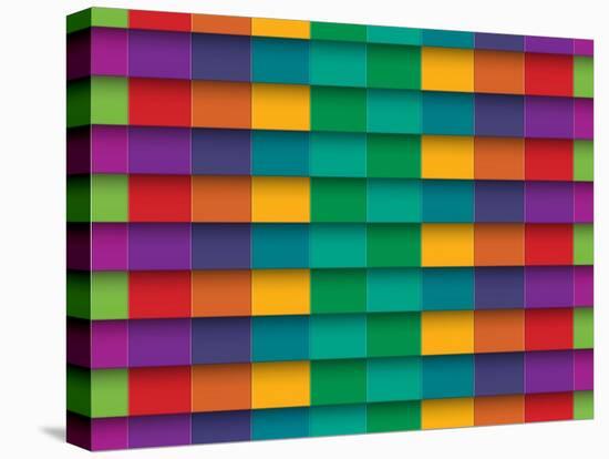 Colorful Background With Horizontal Lines-maxmitzu-Stretched Canvas