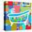 Colorful Bath I-Yashna-Stretched Canvas