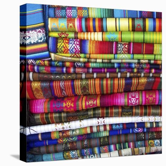 Colorful Blankets at Indigenous Market in Pisac, Peru-Miva Stock-Premier Image Canvas