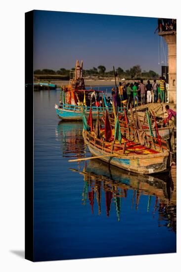 Colorful Boats at the Holi Festival, Vrindavan, Uttar Pradesh, India, Asia-Laura Grier-Premier Image Canvas