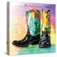 Colorful Boots-OnRei-Stretched Canvas