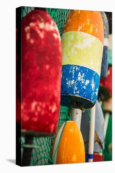 Colorful Bouys-Lantern Press-Stretched Canvas