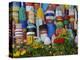 Colorful Buoys on Wall, Rockport, Massachusetts, USA-Adam Jones-Premier Image Canvas