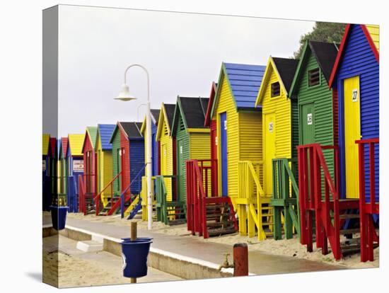 Colorful Changing Houses, False Bay Beach, St James, South Africa-Charles Crust-Premier Image Canvas