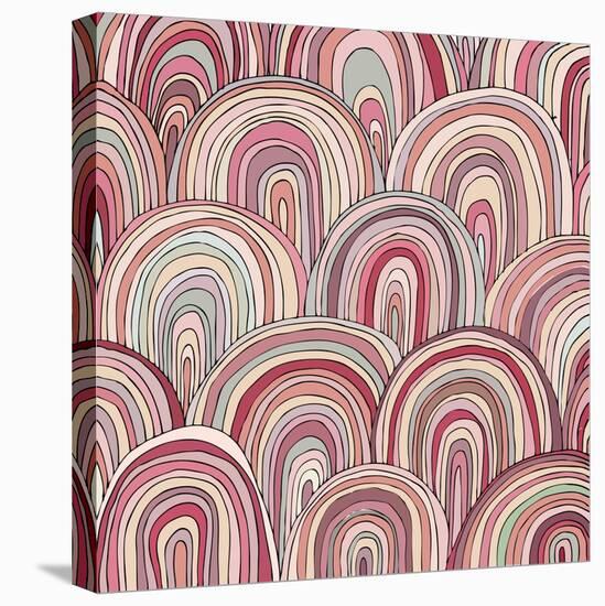 Colorful Circle Modern Abstract Design Pattern-Melindula-Stretched Canvas
