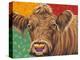 Colorful Country Cows II-Carolee Vitaletti-Stretched Canvas
