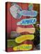 Colorful Directions Sign, Pine Island, Florida, USA-Walter Bibikow-Premier Image Canvas
