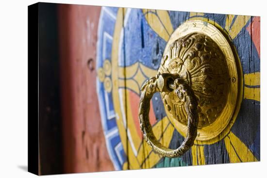 Colorful Door Knocker, Chimi Lhakhang, Bhutan-Michael Runkel-Premier Image Canvas