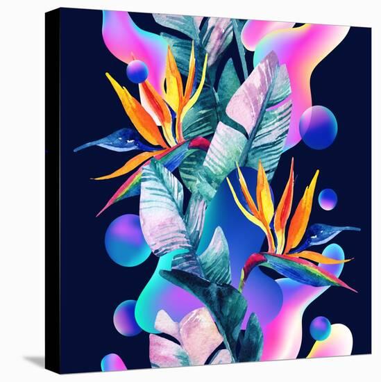 Colorful Fluid and Geometric Shapes-tanycya-Stretched Canvas