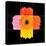 Colorful Gerbera Marigold Flower Mosaic Design-tr3gi-Stretched Canvas