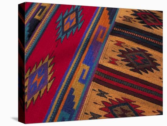 Colorful Hand-Woven Carpet, Oaxaca, Mexico-Judith Haden-Premier Image Canvas