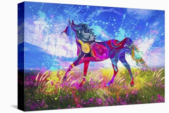 Colorful Horse-Ata Alishahi-Premier Image Canvas