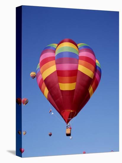 Colorful Hot Air Balloon in Sky, Albuquerque, New Mexico, USA-null-Premier Image Canvas