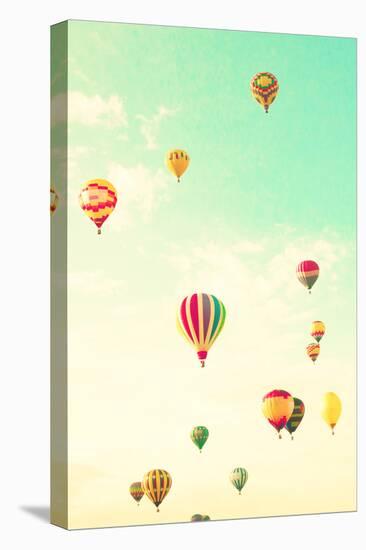 Colorful Hot Air Balloons in a Green Mint Summer Sky-Andrekart Photography-Premier Image Canvas