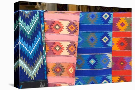 Colorful patterns and fabrics from San Antonio close to Lake Atitlan in Guatemala-Bill Bachmann-Premier Image Canvas