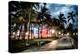 Colorful Street Life - Ocean Drive by Night - Miami-Philippe Hugonnard-Premier Image Canvas