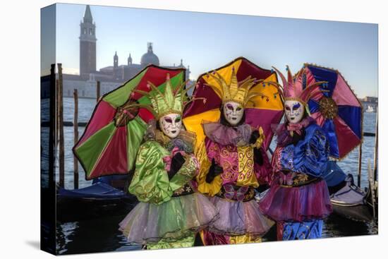 Colorful Trio Venice at Carnival Time, Italy-Darrell Gulin-Premier Image Canvas