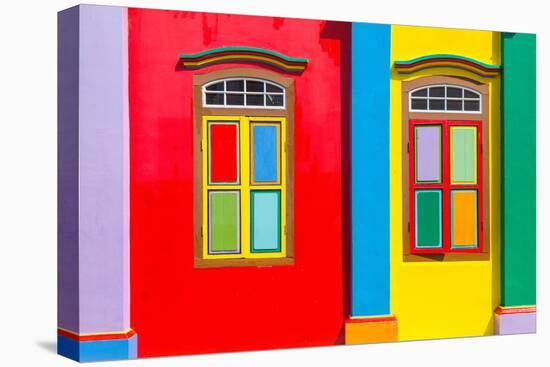 Colorful Windows and Details on A Colonial House in Little India, Singapore-platongkoh-Premier Image Canvas