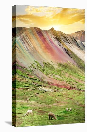 Colors of Peru - Rainbow Mountain at Sunset-Philippe HUGONNARD-Premier Image Canvas