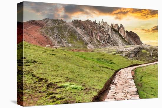 Colors of Peru - Stone Path-Philippe HUGONNARD-Premier Image Canvas