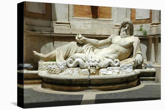 Colossal fountain of Marforio, the river god, restored as Oceanus-Werner Forman-Premier Image Canvas