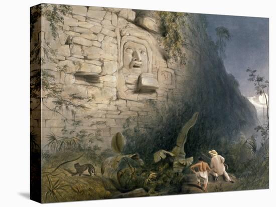 Colossal Head at Izamal, from 'Views of Ancient Monuments in Central America, Chiapas and…-Frederick Catherwood-Premier Image Canvas