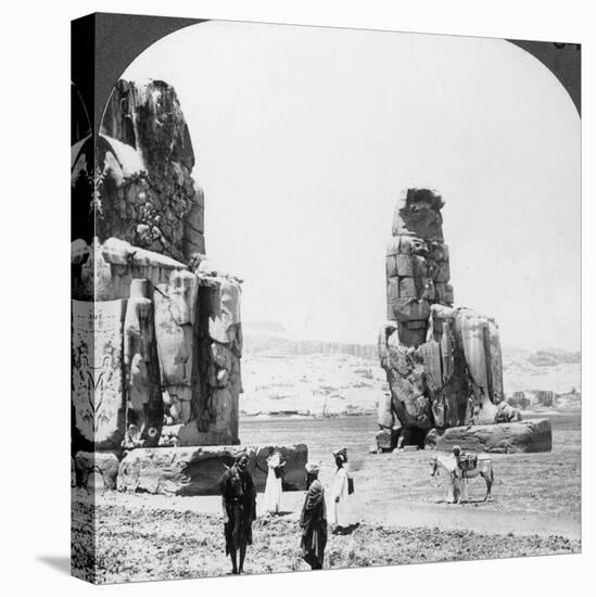 Colossal 'Memnon' Statues at Thebes, Egypt, 1905-Underwood & Underwood-Premier Image Canvas