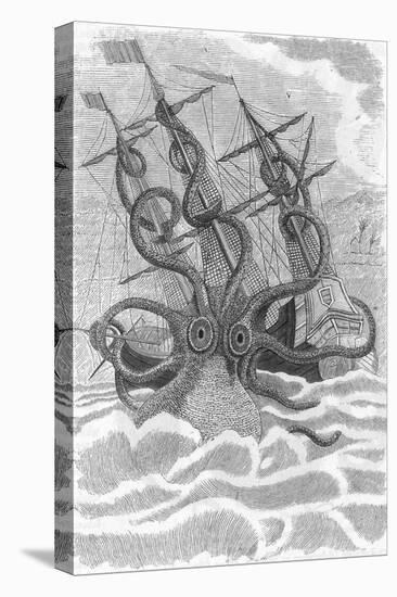 Colossal Octopus Attacking Ship, 1801-Science Source-Premier Image Canvas