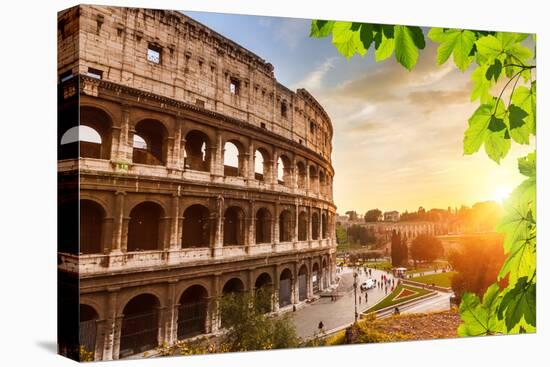 Colosseum at Sunset in Rome, Italy-sborisov-Premier Image Canvas