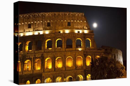 Colosseum Large Moon Details, Rome, Italy Built by Vespacian-William Perry-Premier Image Canvas