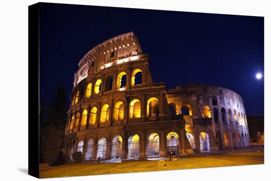 Colosseum Overview Moon Night Lovers, Rome, Italy Built by Vespacian-William Perry-Premier Image Canvas