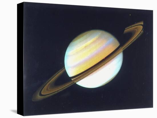 Colour-Enhanced View of Saturn, 1980-null-Premier Image Canvas