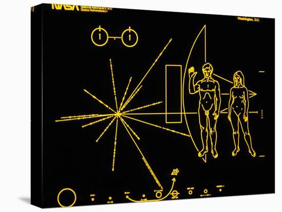 Coloured Pictorial Plaque on Pioneer 10 And 11-null-Premier Image Canvas