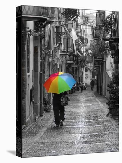 Coloured Umbrella-Maggie Sale-Stretched Canvas