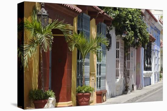 Colourful Doorways in Cartagena De Indias, Colombia-Natalie Tepper-Stretched Canvas