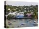 Colourful Houses and Boats, Hamilton Harbour, Hamilton, Bermuda-Gavin Hellier-Premier Image Canvas